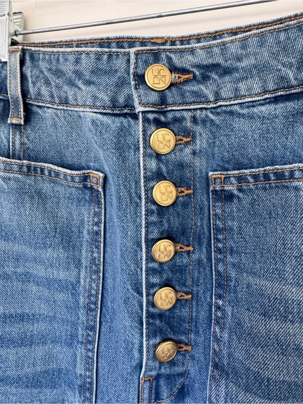 Ulla Johnson Bea Denim Midi Skirt size 6 - Picture 4 of 9
